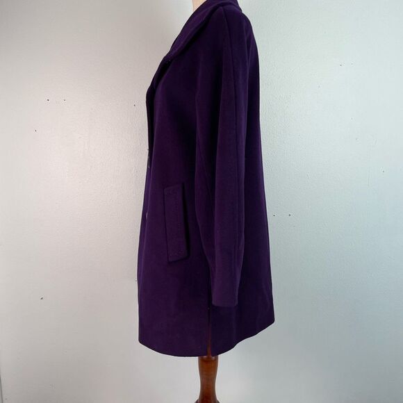 Ellen Tracy Women's Wool Angora Purple Coat Size 6 EUC - Picture 3 of 9